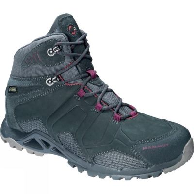 Botas Mammut Comfort Tour Mid GTX Surround Mujer Verde / Gris - Chile OPQ317064